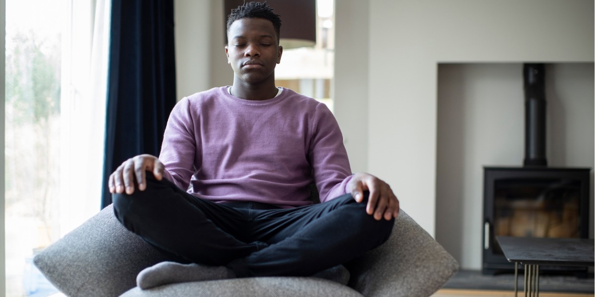 teen boy practicing mindfulness as part of dbt