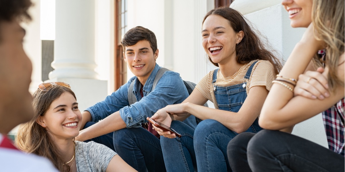 teens socializing