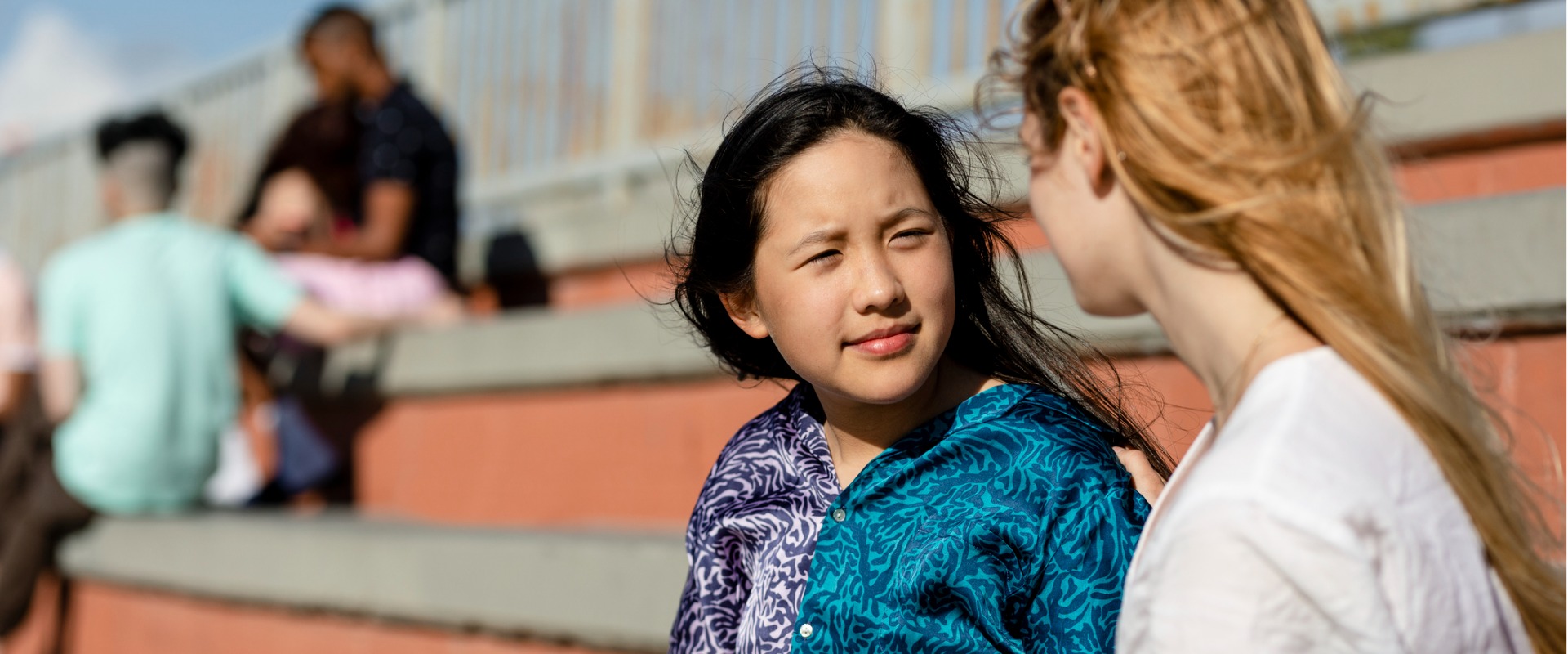 teen girl supporting friend