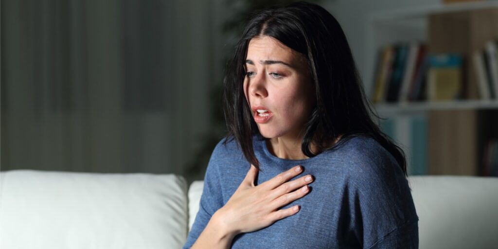 young woman having anxiety