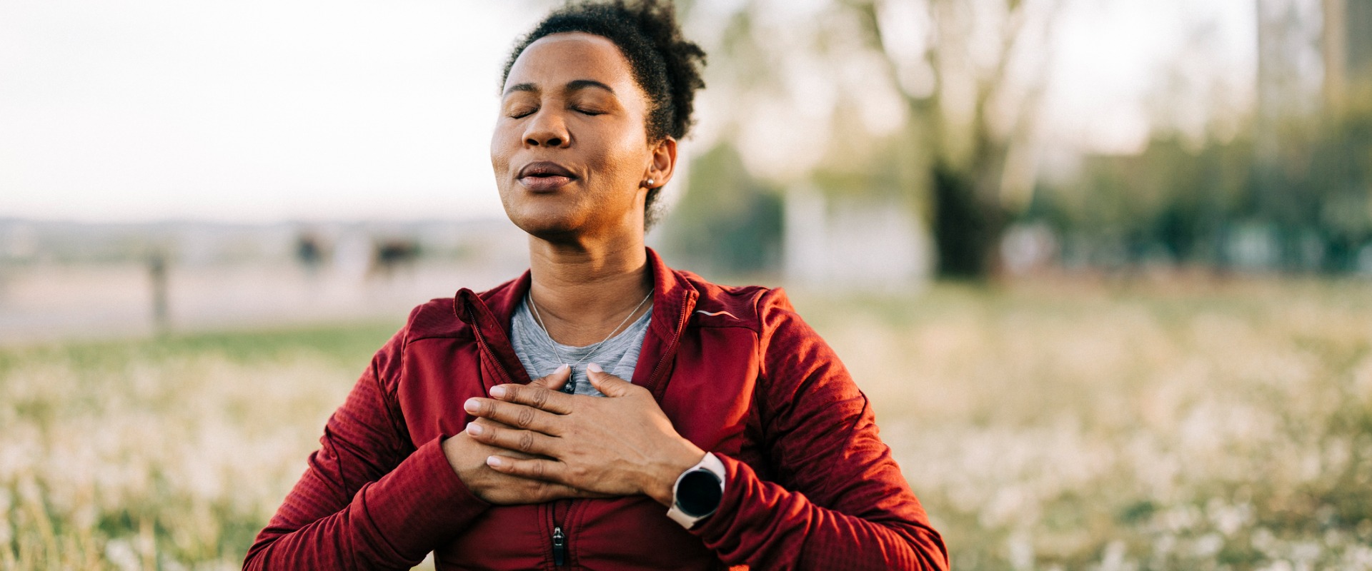 woman practicing mindfulness