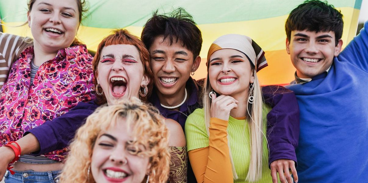 teens celebrating pride