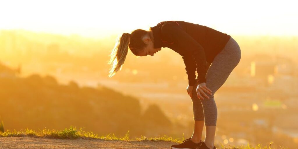 woman exhausted after long run