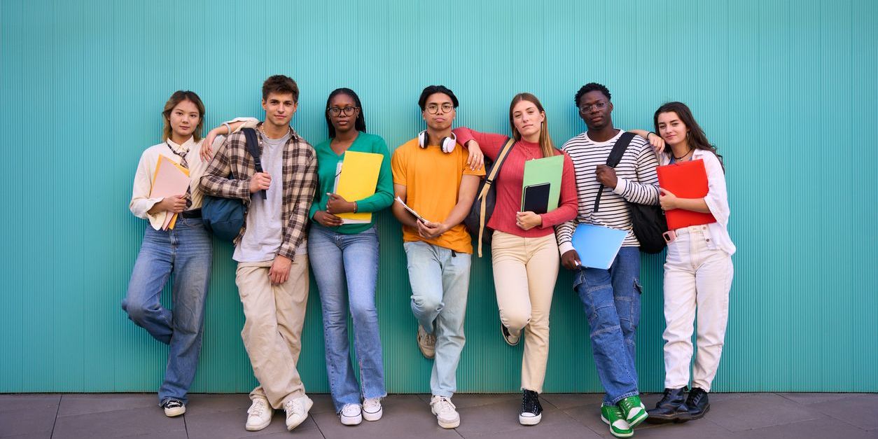 gen z standing together to represent diversity and mental health